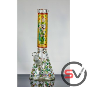 PEACE POPE GLASS BEAKER WATER PIPE 14inch